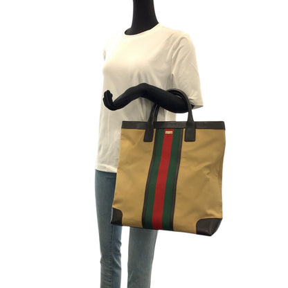 グッチ キャンバスレザー トートバッグ