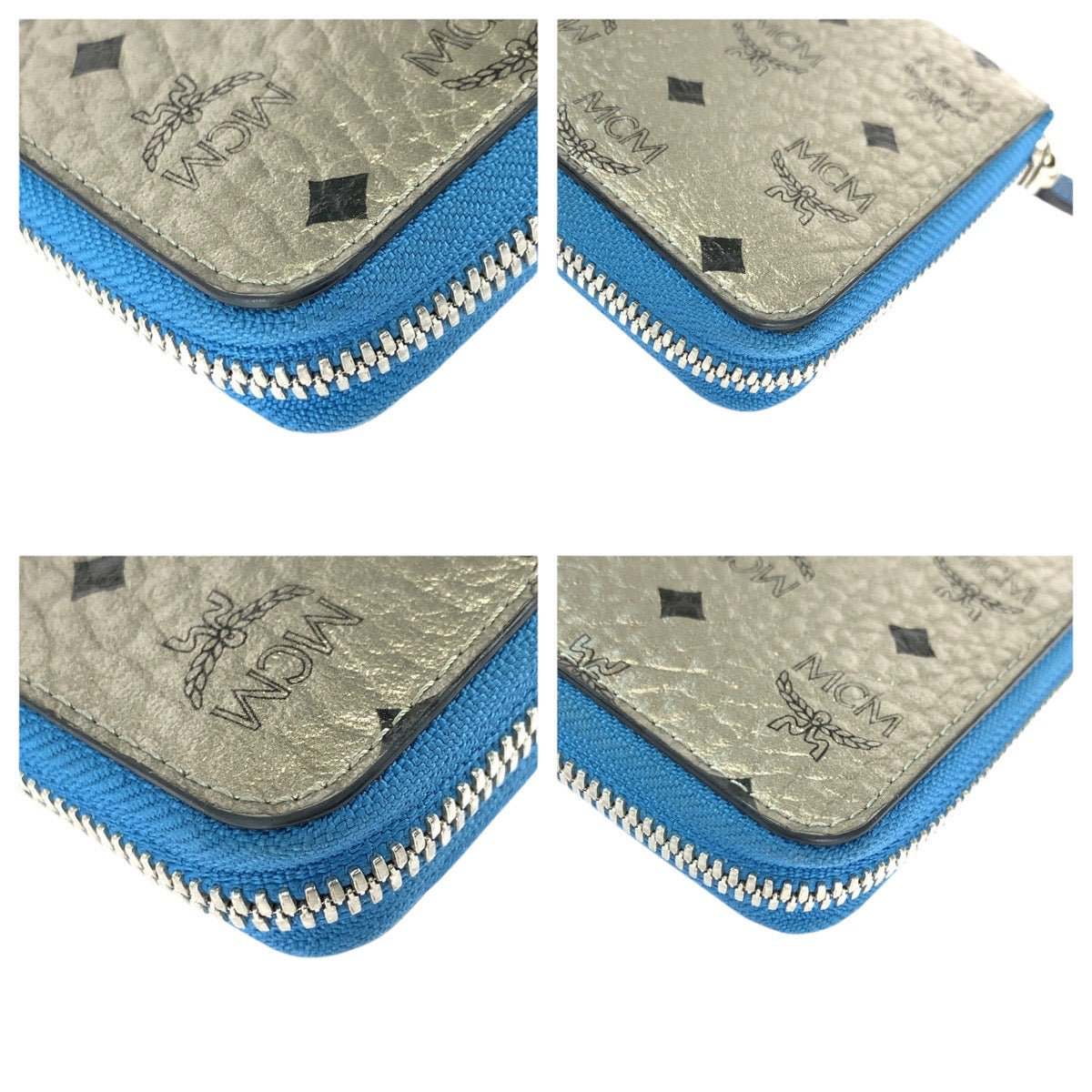 エムシーエム MYL6AVC80SV001 レザーラウンドファスナー長財布