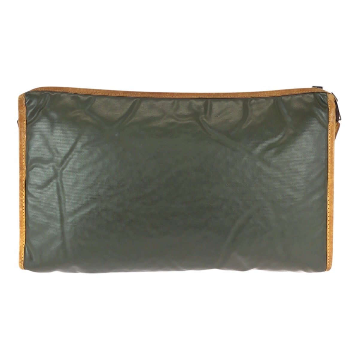 ハンティングワールド バチュークロス ナイロン レザー クラッチバッグ