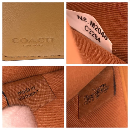 コーチ フラワー レザー 折り財布