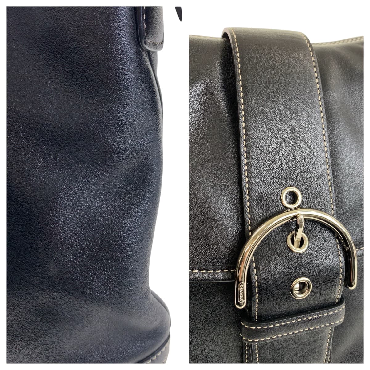 コーチ ソーホー スモールダッフル レザー ショルダーバッグ