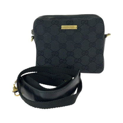 グッチ GGキャンバス レザー ショルダーバッグ