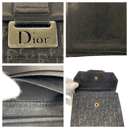 クリスチャンディオール トロッター キャンバスレザー折り財布