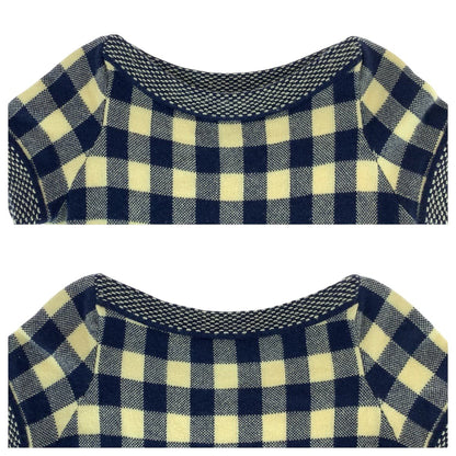 シャネル ココマーク チェック カシミヤ ワンピース