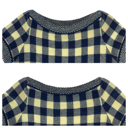 シャネル ココマーク チェック カシミヤ ワンピース