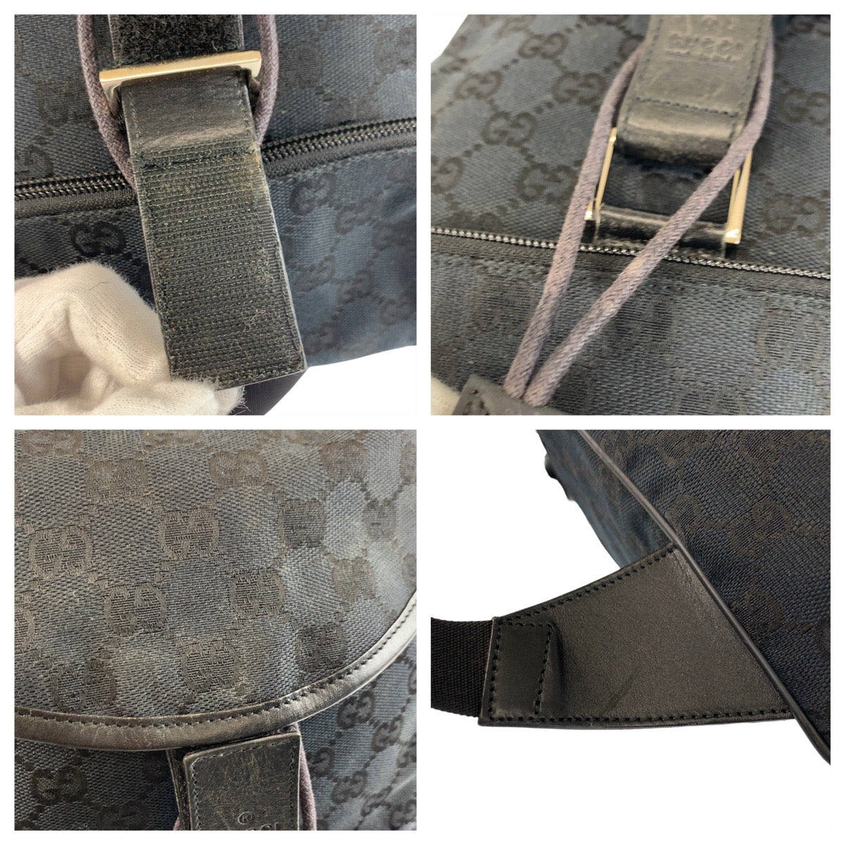 グッチ GGキャンバス レザー バックパック