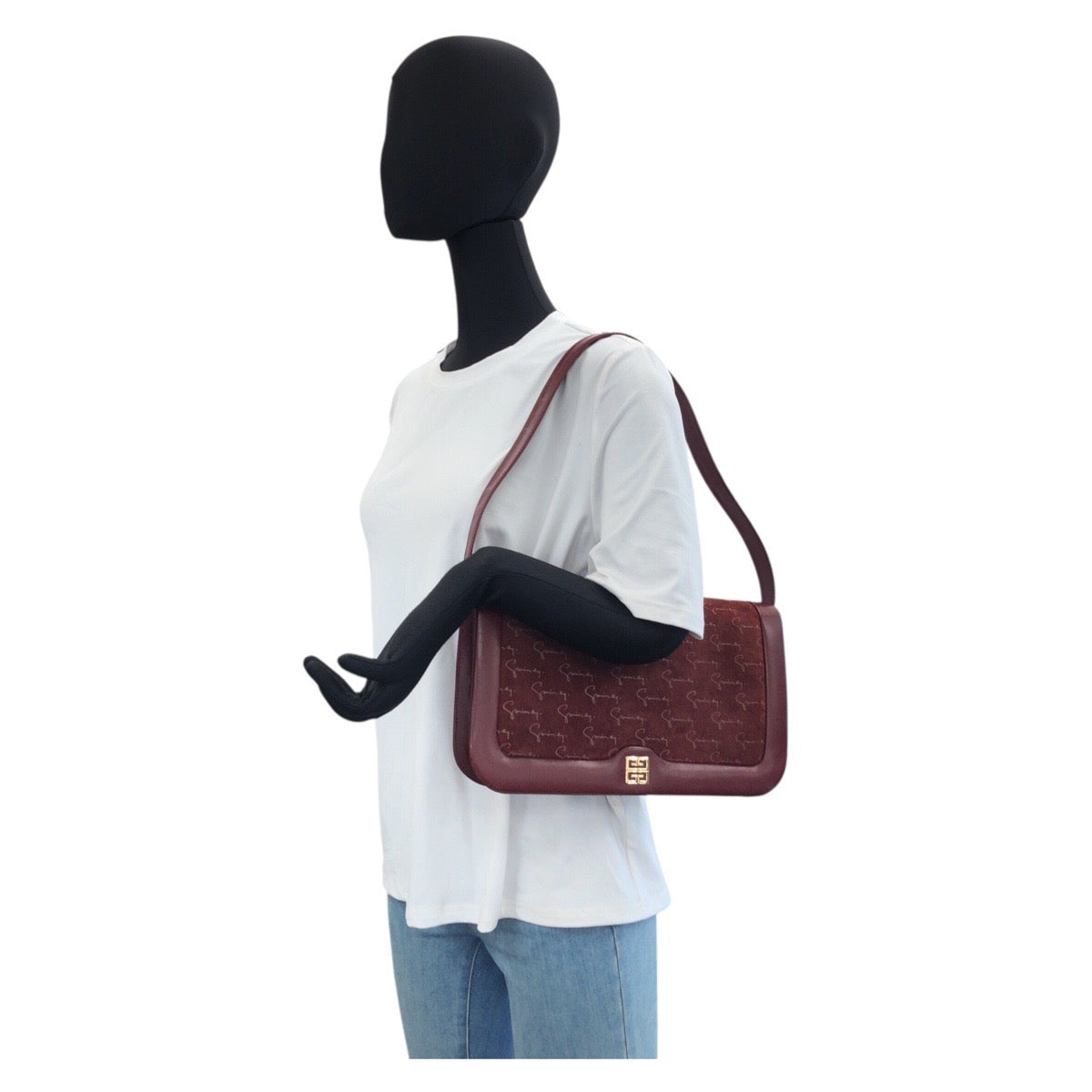 ジバンシィ スウェード レザー ショルダーバッグ