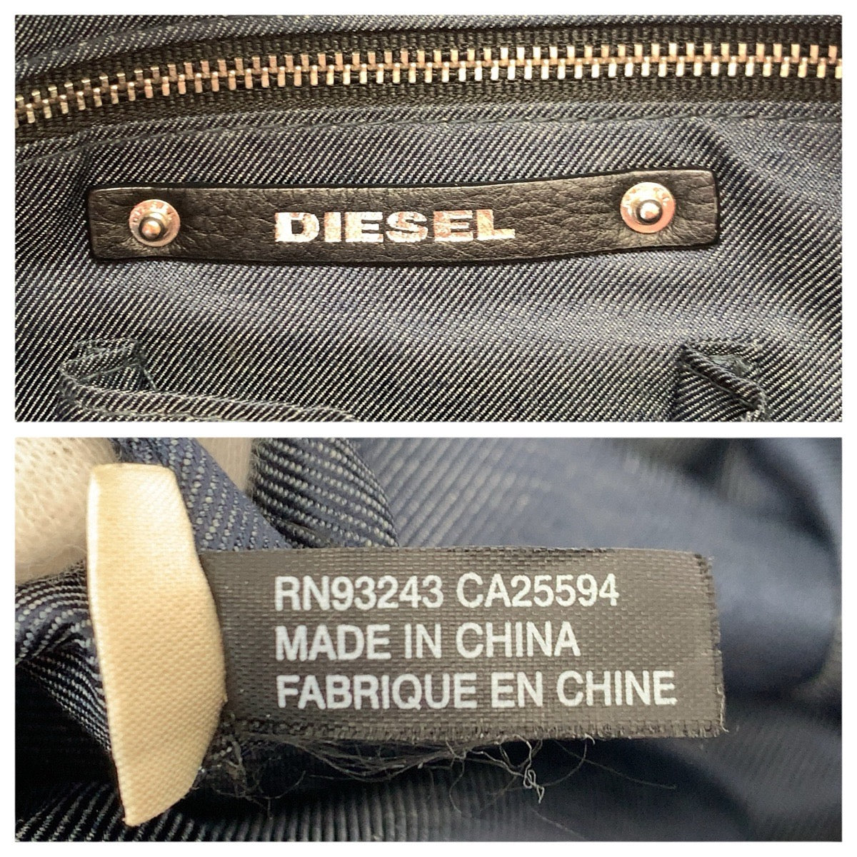 ディーゼル Le Zipper レザー2wayバッグ