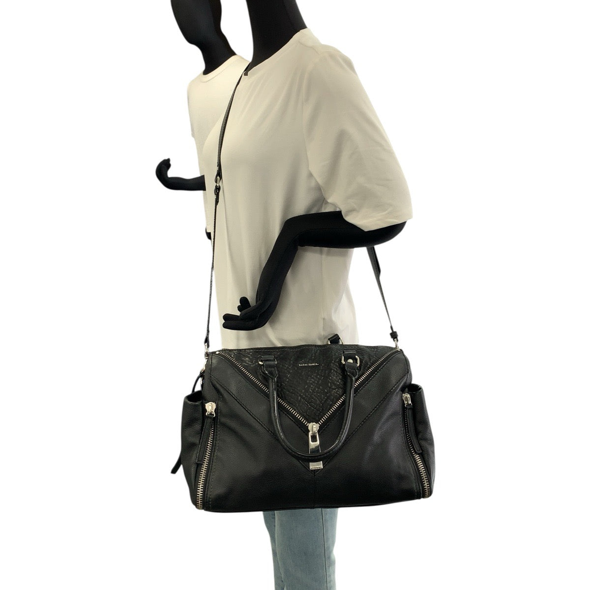 ディーゼル Le Zipper レザー2wayバッグ