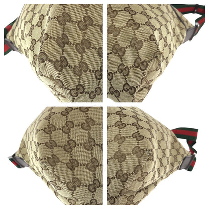 グッチ GGキャンバス レザー ショルダーバッグ