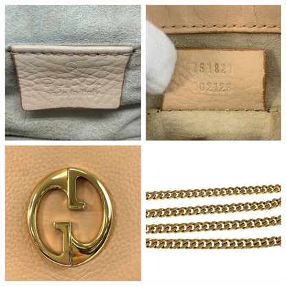 グッチ ダブルG レザー チェーンショルダーバッグ