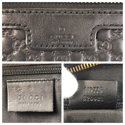 グッチ マイクログッチシマ レザー クラッチバッグ