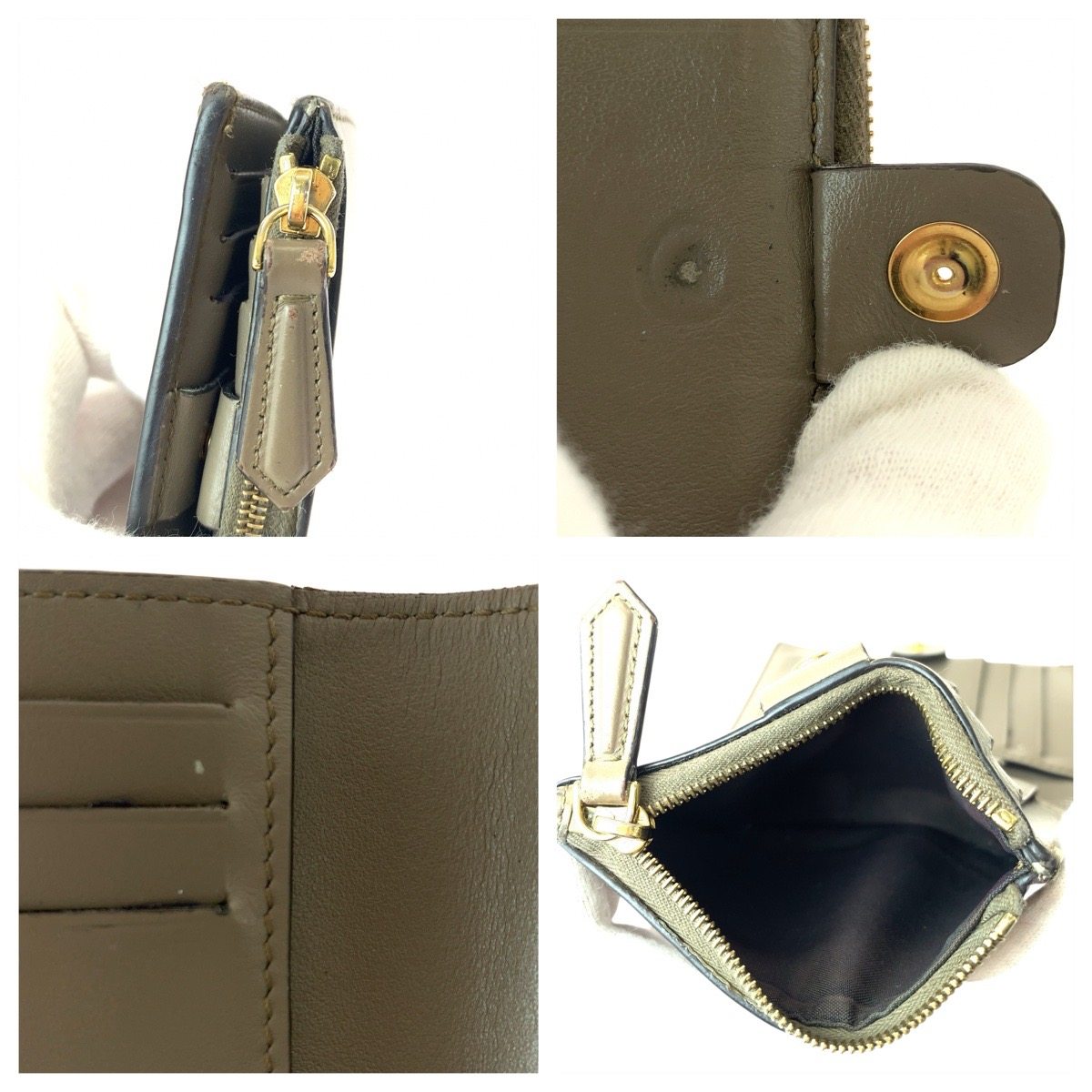 フェンディ ローマ レザー折り財布
