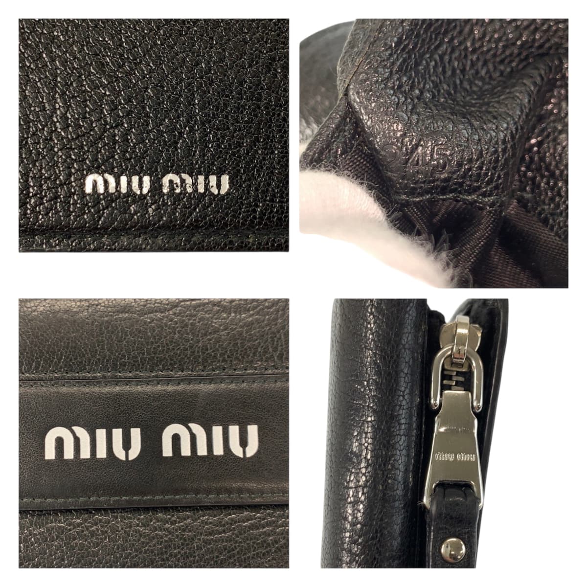 ミュウミュウ マドラス レザー二つ折り財布