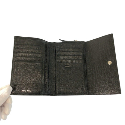 ミュウミュウ マドラス レザー二つ折り財布