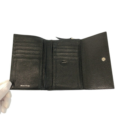 ミュウミュウ マドラス レザー二つ折り財布