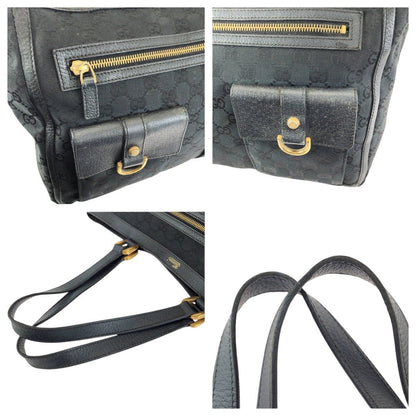 グッチ アビー GGキャンバス レザー トートバッグ