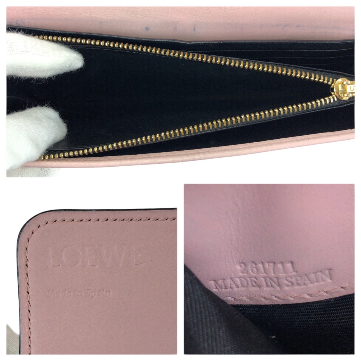 ロエベ アナグラム レザー ロングウォレット