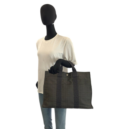 エルメス エールラインMM ポリアミド ポリエステル トートバッグ