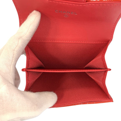 シャネル マトラッセ パテントレザー コインケース カードケース