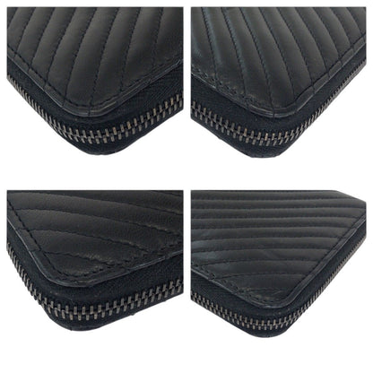 シャネル シェブロンラムスキン長財布
