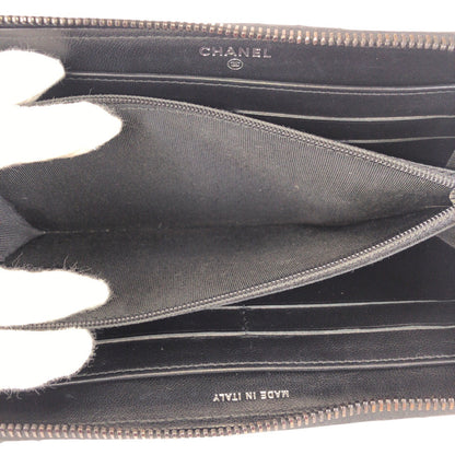 シャネル シェブロンラムスキン長財布