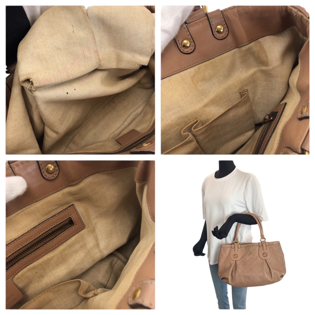 グッチ グッチシマ レザー2wayトートバッグ