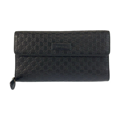 グッチ マイクログッチシマ レザー ロングウォレット