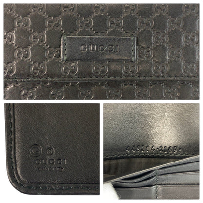 グッチ マイクログッチシマ レザー ロングウォレット