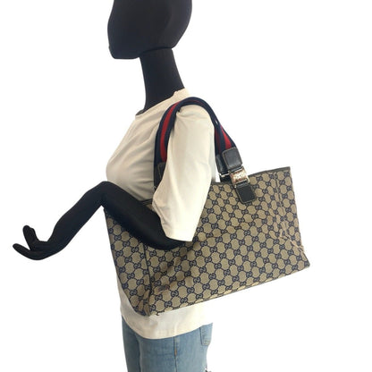 グッチ GGキャンバス レザートートバッグ