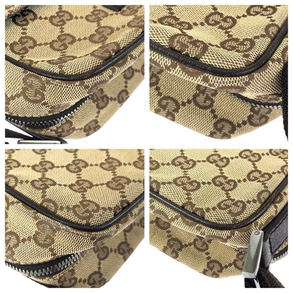 グッチ GGキャンバス レザー ショルダーバッグ