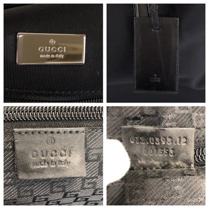 グッチ キャンバス レザー ボストンバッグ
