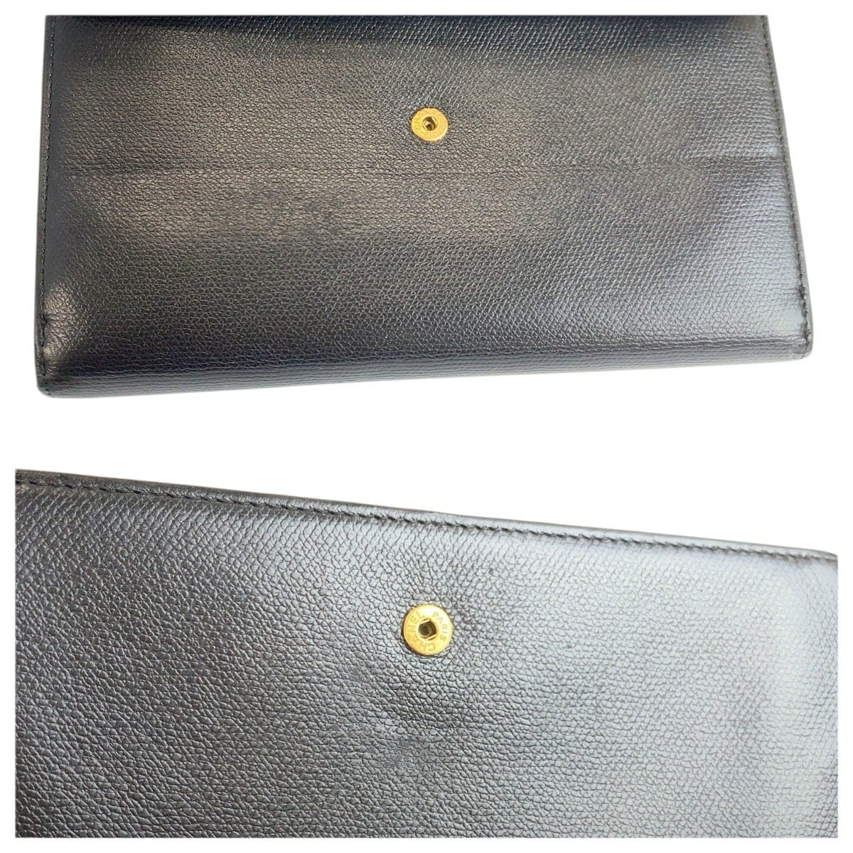 シャネル ココボタン レザー長財布