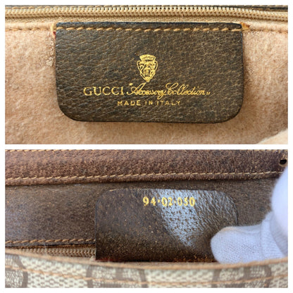 グッチ GGスプリームキャンバス レザー ショルダーバッグ