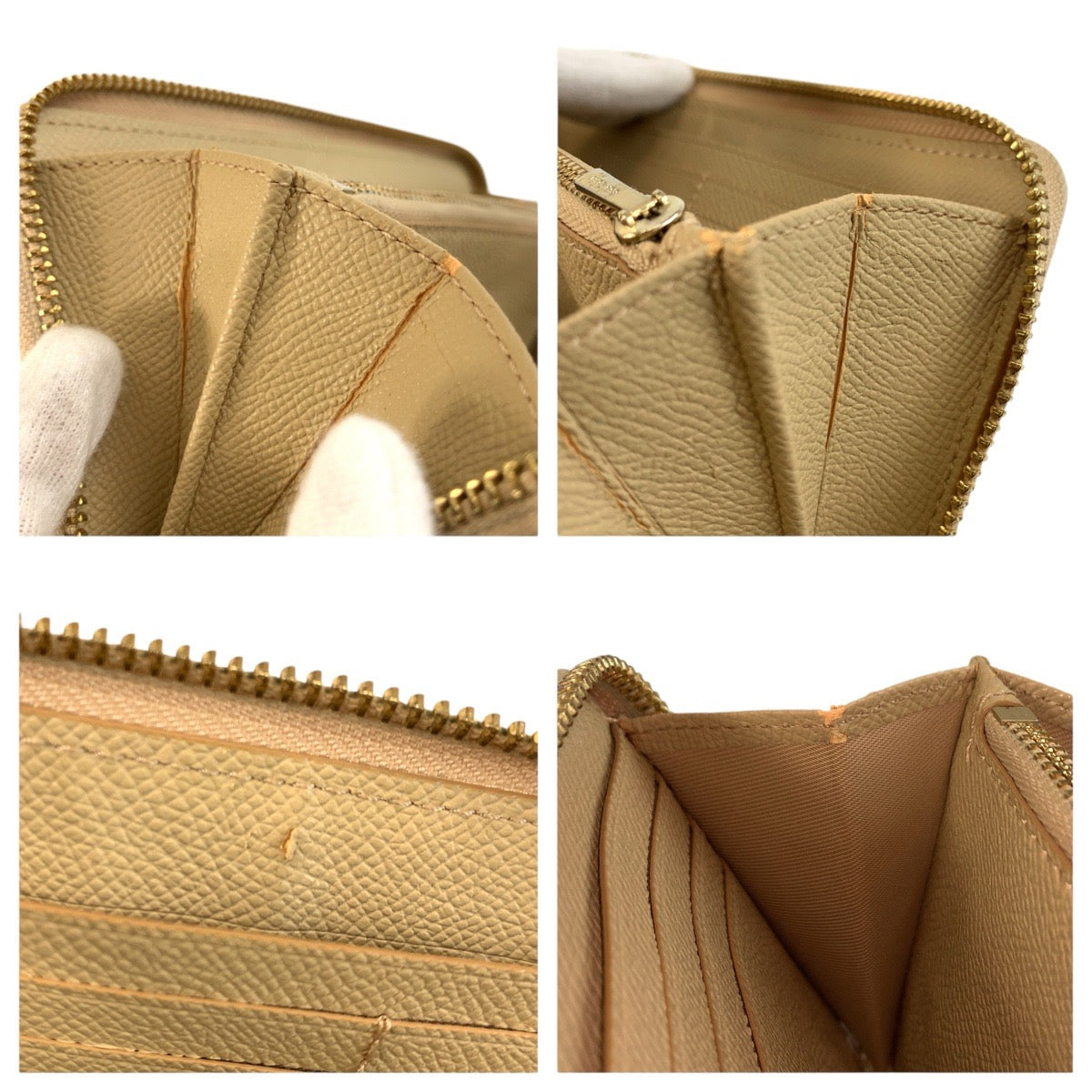 コーチ 型押しレザー長財布