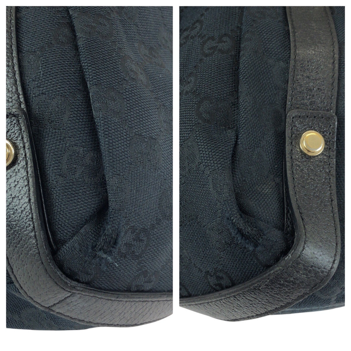 グッチ アビー GGキャンバス レザートートバッグ