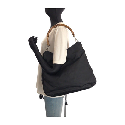 グッチ バンブー ナイロン パテントレザー2wayバッグ