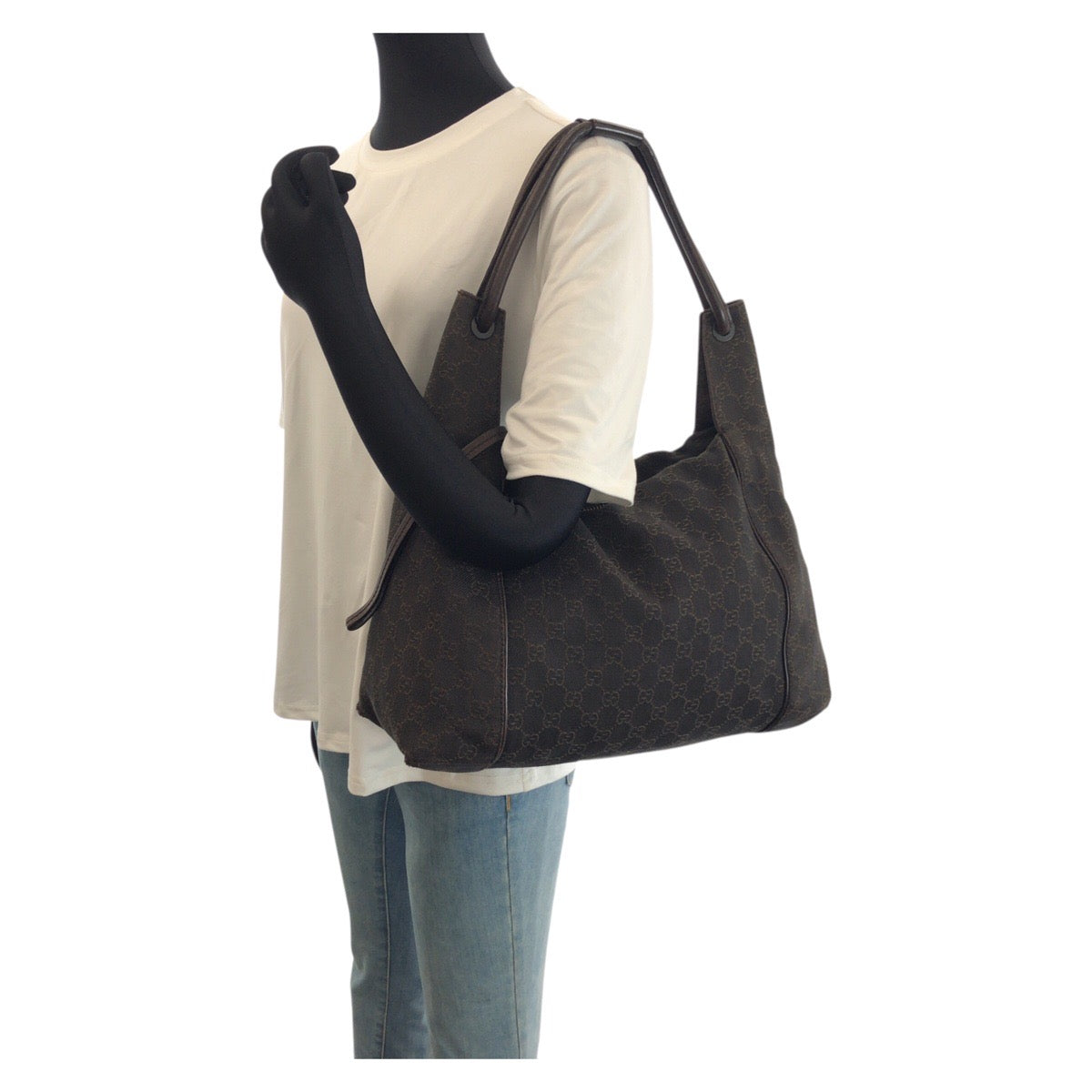グッチ GGキャンバス レザー 2wayショルダーバッグ