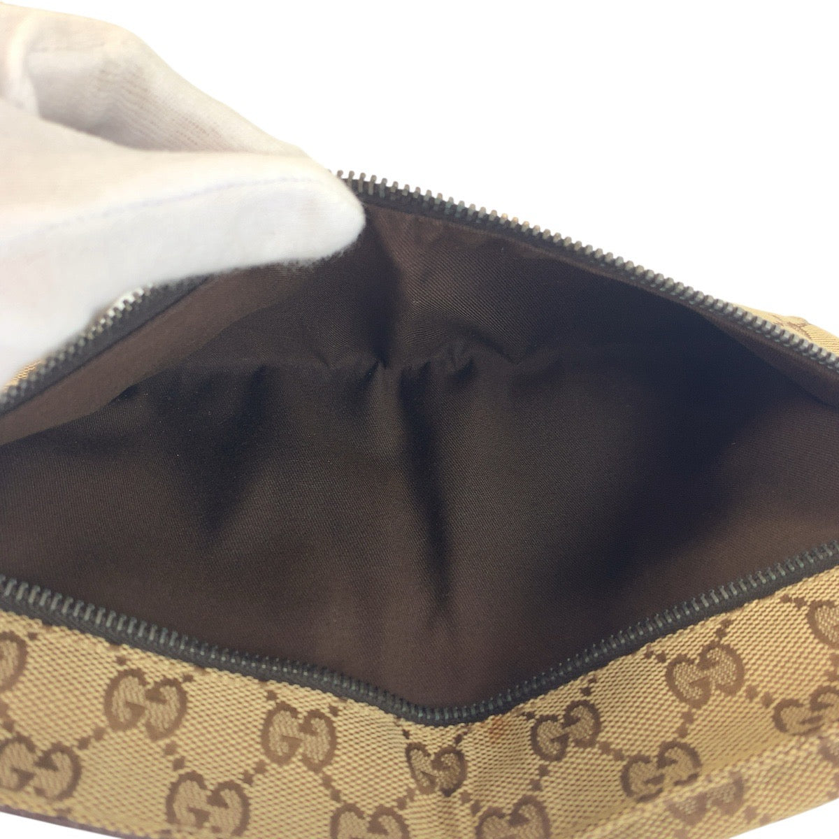 グッチ GGキャンバス レザー ウエストバッグ