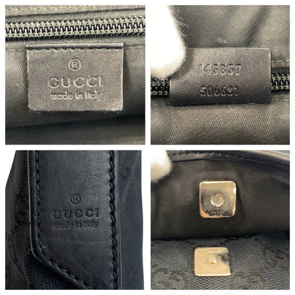 グッチ GGキャンバス レザー ショルダーバッグ