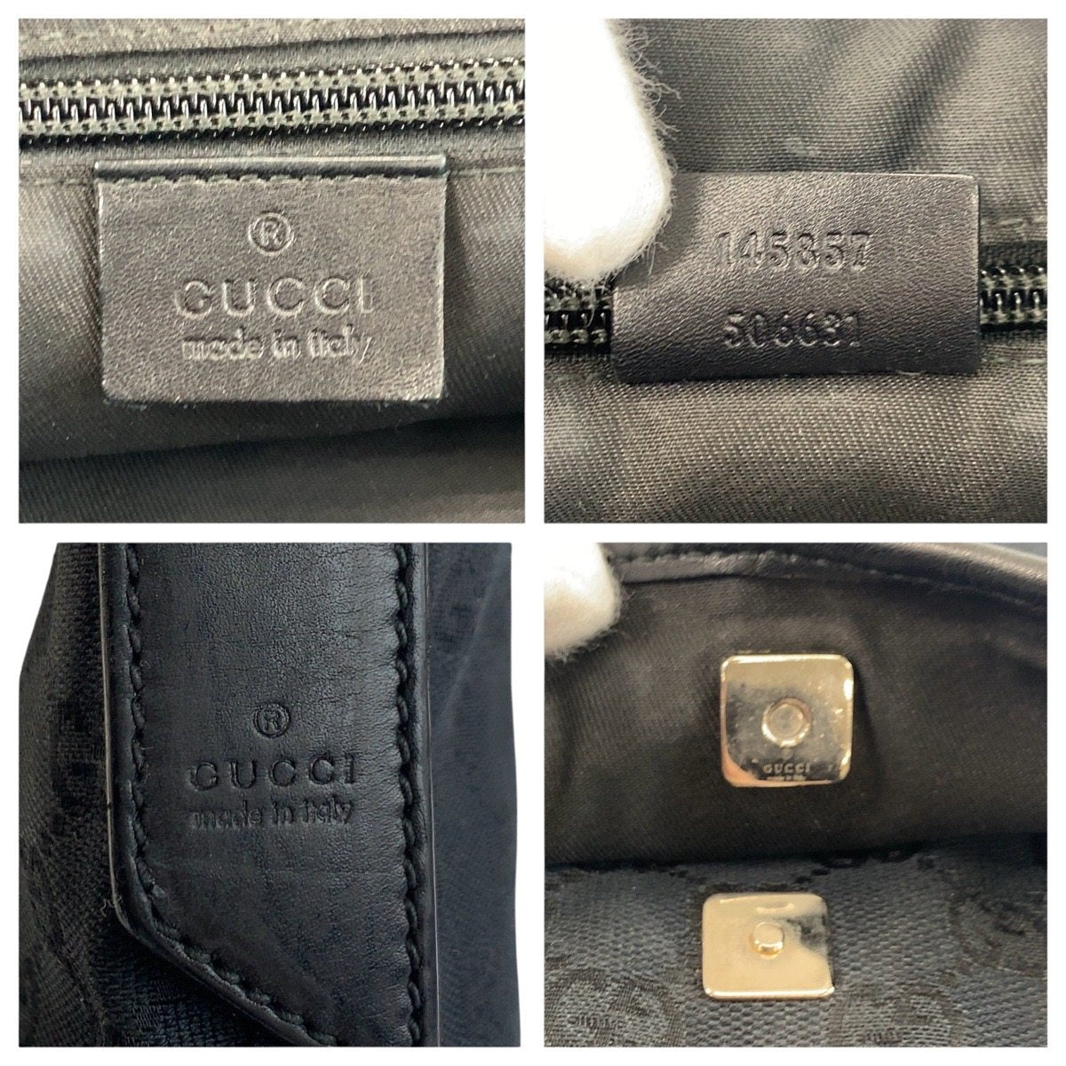 グッチ GGキャンバス レザー ショルダーバッグ