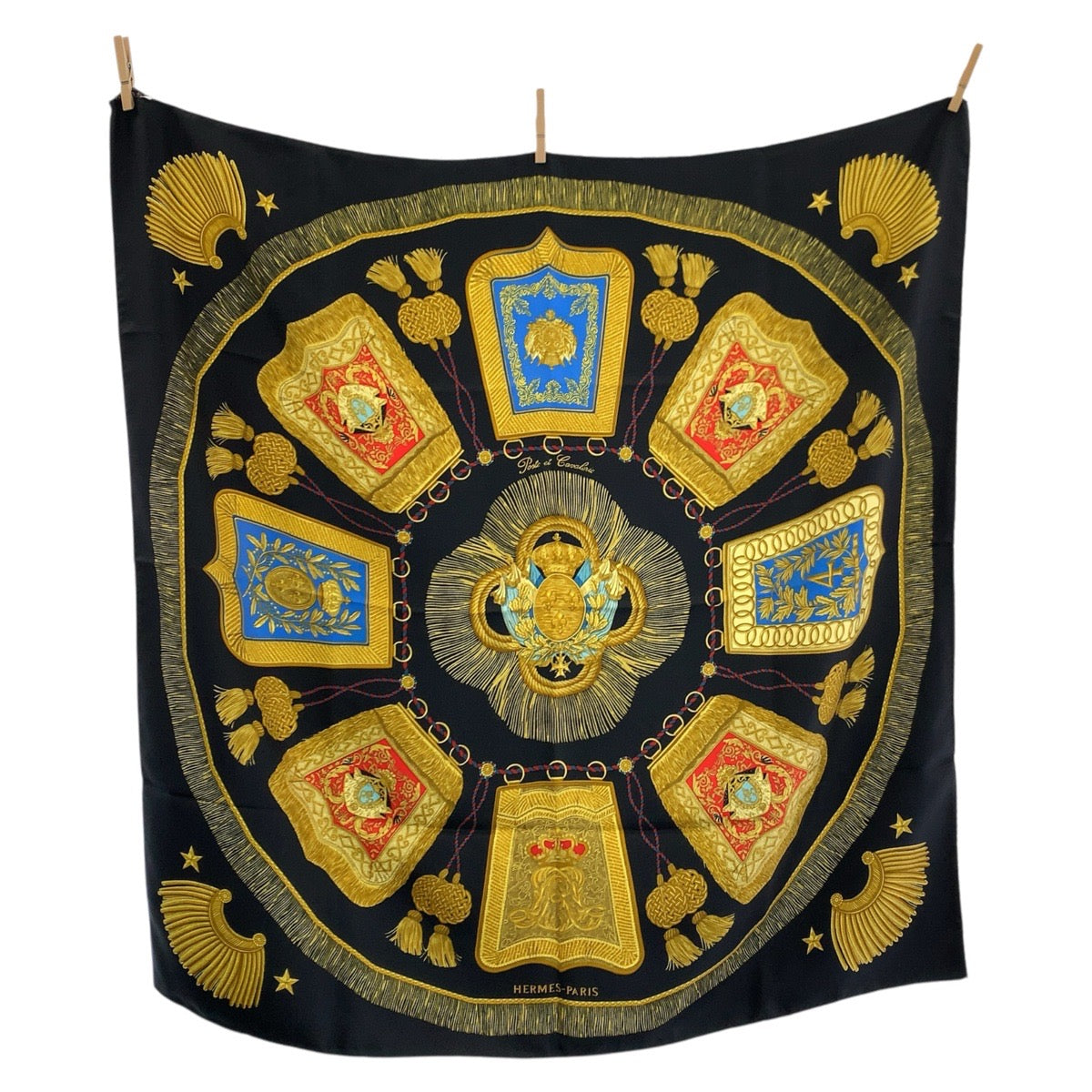 エルメス カレ90 Poste et Cavalerie シルクスカーフ