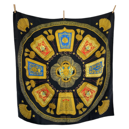 エルメス カレ90 Poste et Cavalerie シルクスカーフ