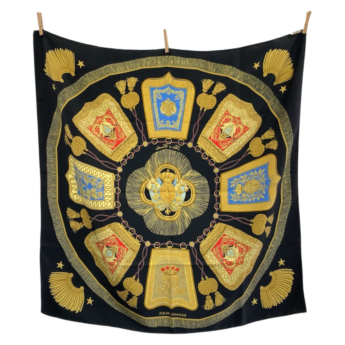 エルメス カレ90 Poste et Cavalerie シルクスカーフ