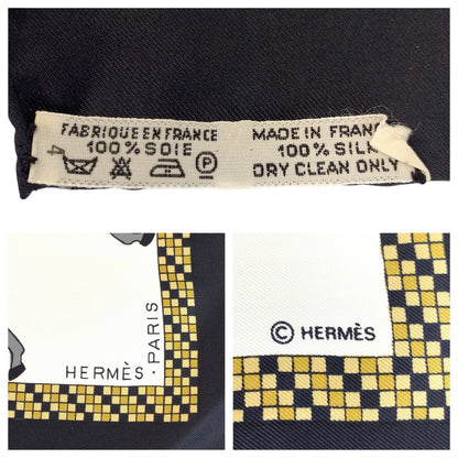 エルメス Harnais Francais PREMIER シルクスカーフ
