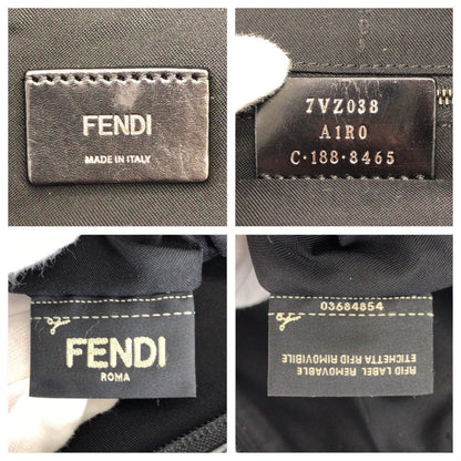 フェンディ ズッカ ナイロン レザー リュックサック