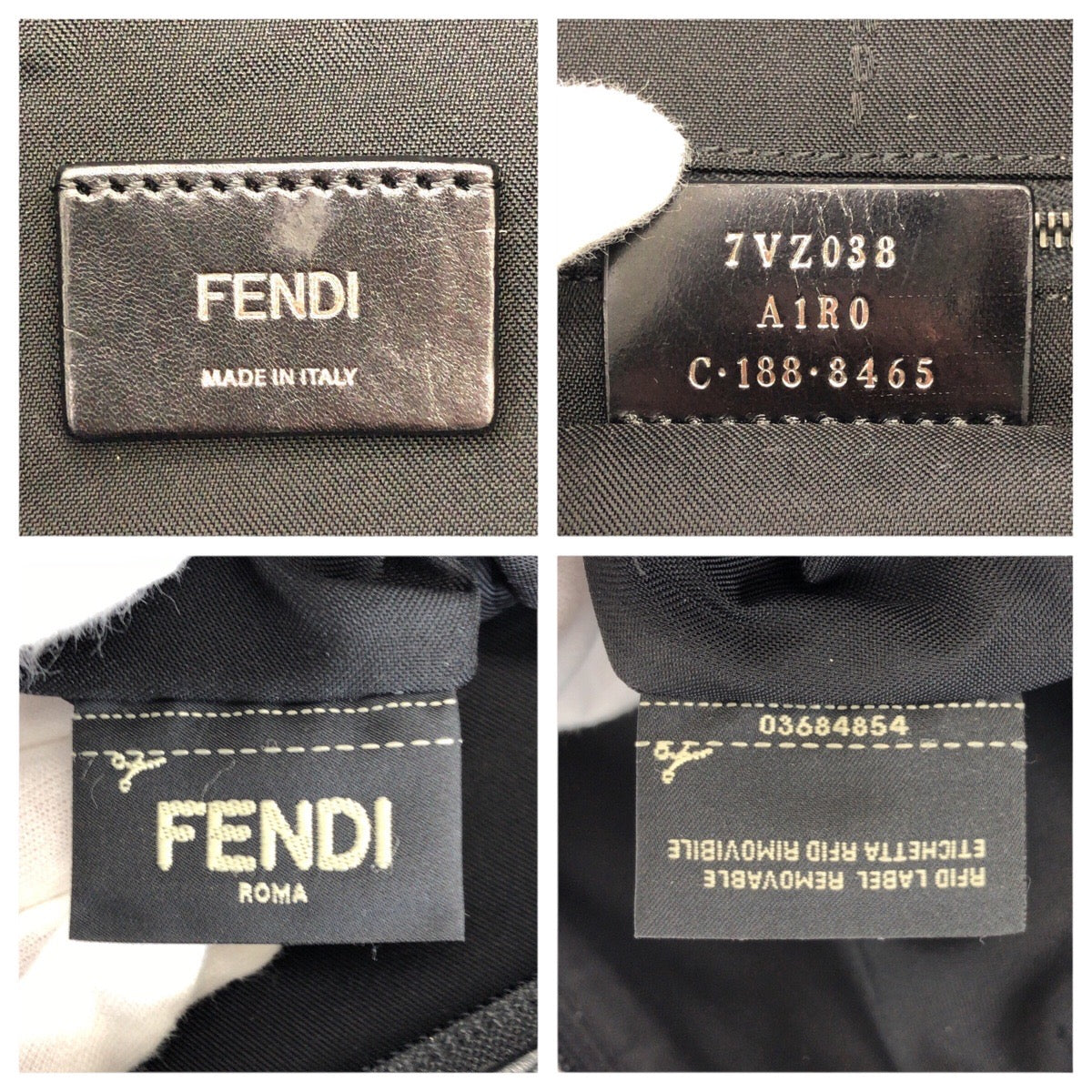 フェンディ ズッカ ナイロンレザー リュックサック