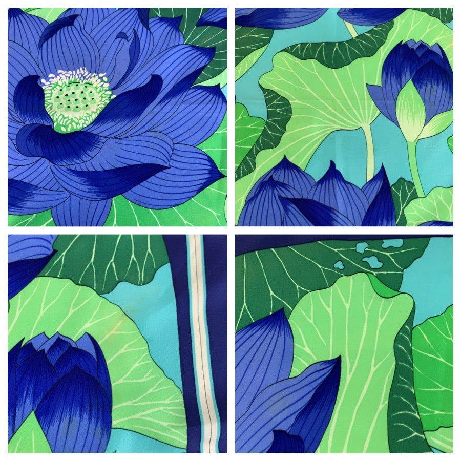 エルメス FLEURS DE LOTUS シルクスカーフ