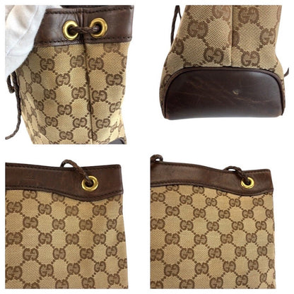 グッチ GGキャンバス レザー ショルダーバッグ