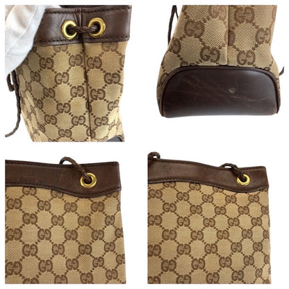 グッチ GGキャンバス レザー ショルダーバッグ